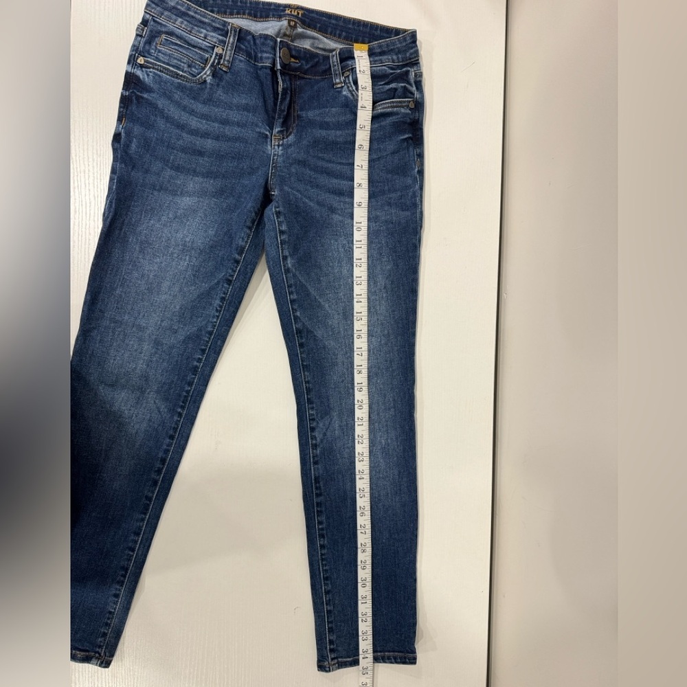 Kut from the Kloth Dark Blue Skinny Jeans Size 4 Petite - Picture 3 of 4
